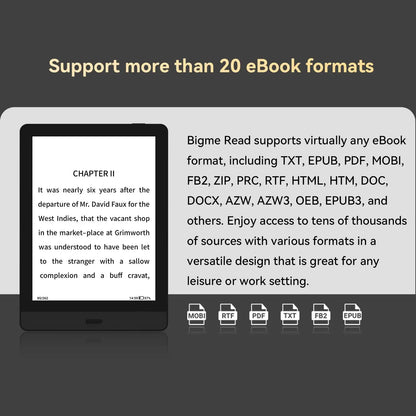Bigme Read 6″ E-Paper E-Book Reader — Portable Android E-Reader with Google Play & Kindle App Support