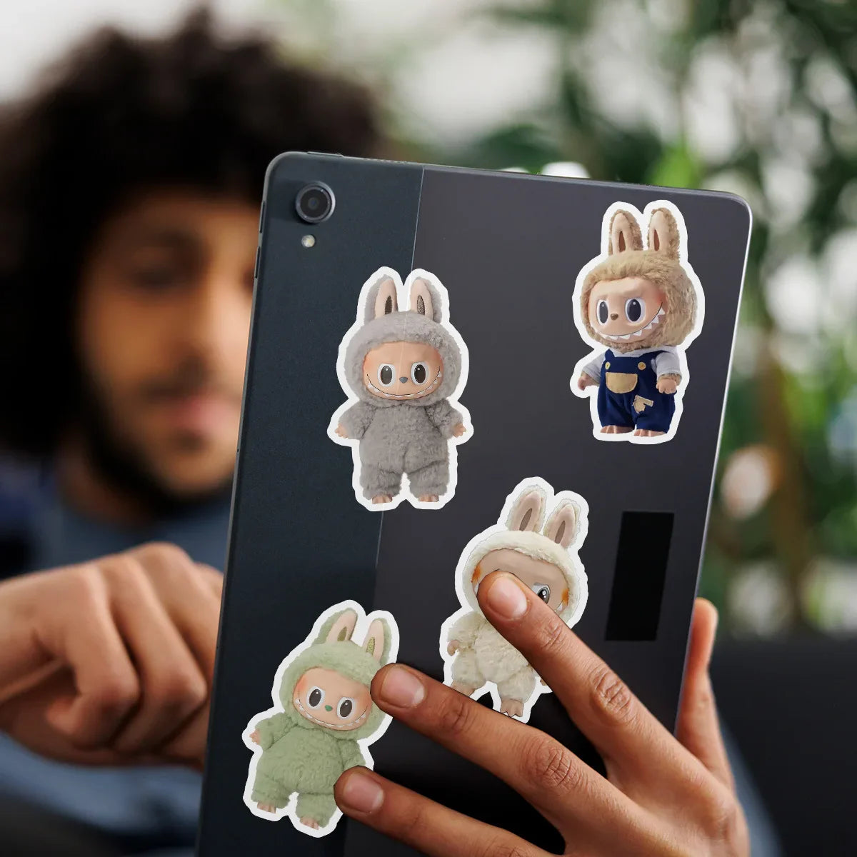 50pcs Cute Labubu Doll Graffiti Stickers 4x7cm – Skateboard, Suitcase, Guitar Decor Party Favor Gift for Kids   2/2