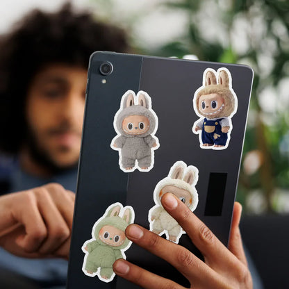 50pcs Cute Labubu Doll Graffiti Stickers 4x7cm – Skateboard, Suitcase, Guitar Decor Party Favor Gift for Kids   2/2
