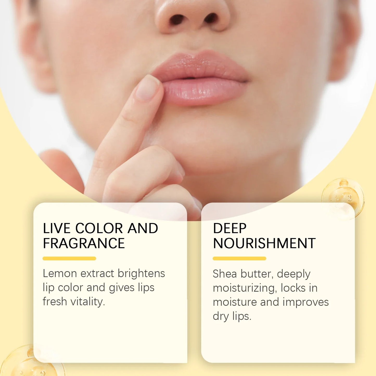 Lemon Ginger Lip Balm - Turmeric Lip Care Mask for Dark Lip Appearance, Exfoliating Moisturizing Gloss Oil & Hydration