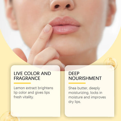 Lemon Ginger Lip Balm - Turmeric Lip Care Mask for Dark Lip Appearance, Exfoliating Moisturizing Gloss Oil & Hydration