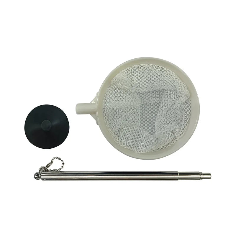 Stainless Steel Retractable Aquarium Fish Net – Small Shrimp Fishing Net for Fish Tank Cleaning and Water Maintenance Accessories Tool