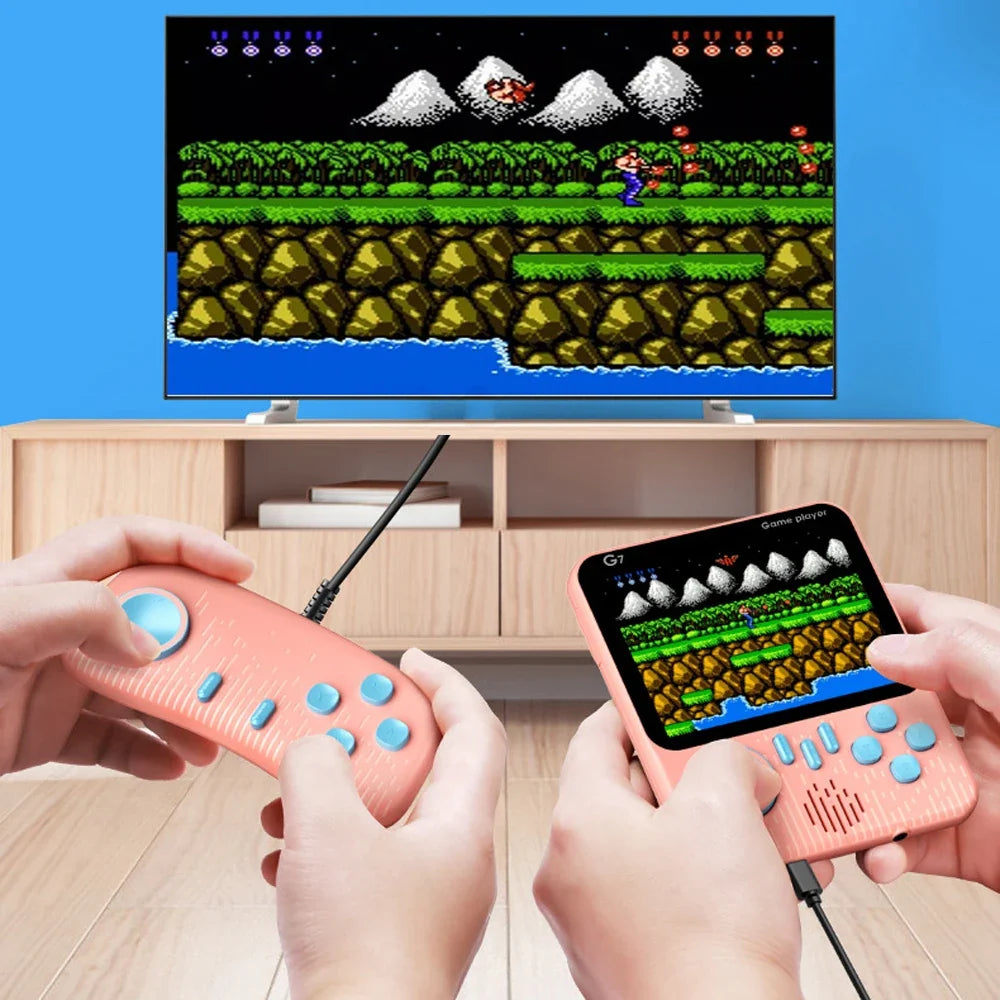 G7 Retro Handheld Game Console - 3.5-Inch HD Screen with 666 Built-In Games & TV Support