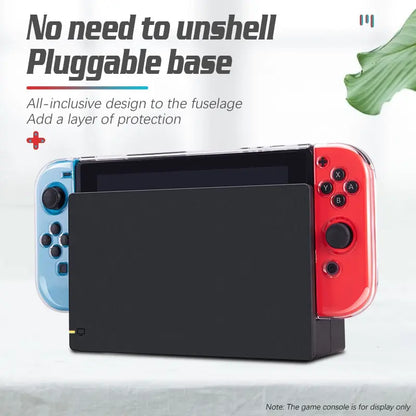 High Transparency PC Protective Case for Nintendo Switch – Ultra-Thin Full Coverage Handle & Split Protection