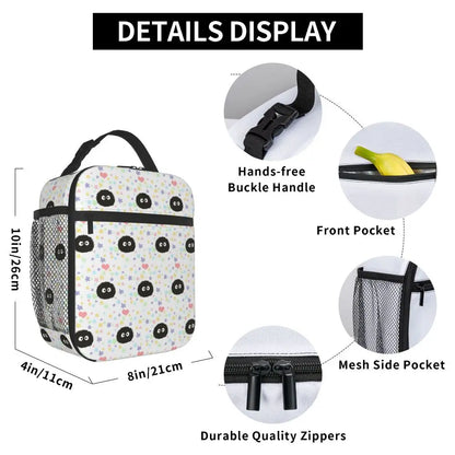 Totoro Miyazaki Anime Insulated Lunch Tote Bag – Portable Thermal Cooler for School & Office