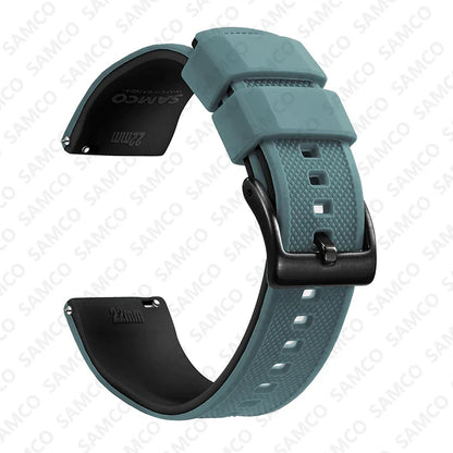 Premium Silicone Watch Band – Quick Release Rubber Strap, 18mm 20mm 22mm Replacement Watchband