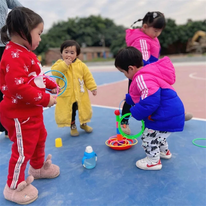 Children Throw Ring Stacking Game Toy – Interactive Indoor & Outdoor Parent-Child Circle Ferrule Layers Educational Fun Gift