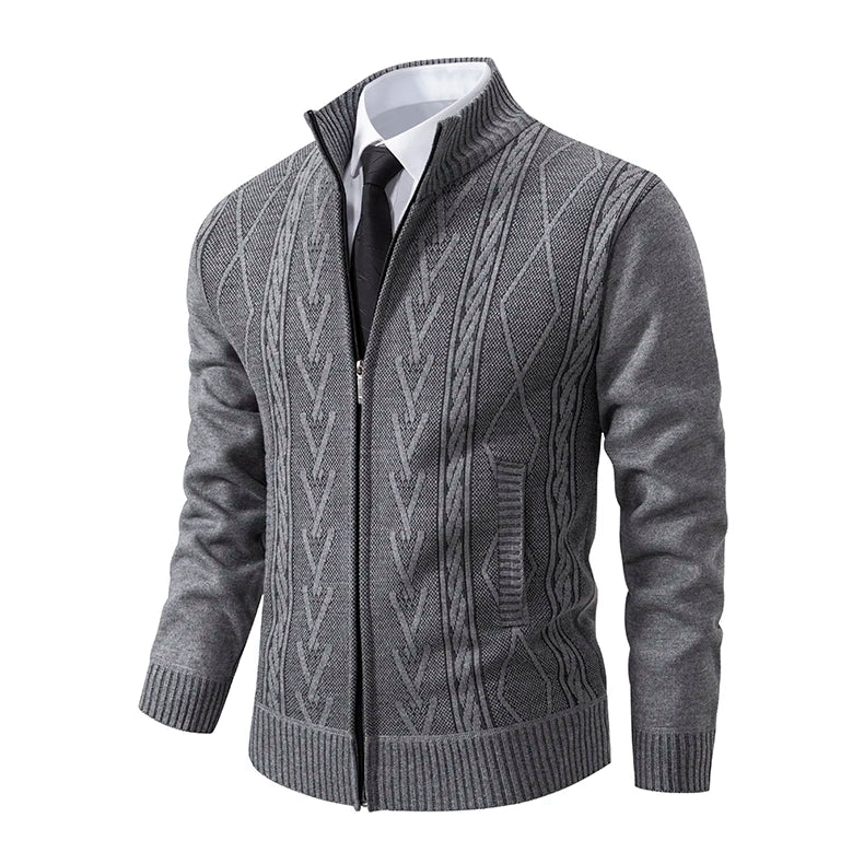 2023 Autumn & Winter Cashmere Padded Sweater Coat - Warm Casual Men’s Knitted Jacket