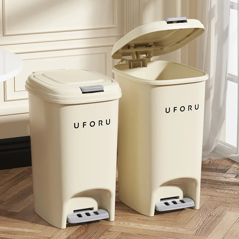 10L/20L Double Pedal Trash Can – Large Capacity Kitchen & Bathroom Bin with Lid, Foot/Push Type