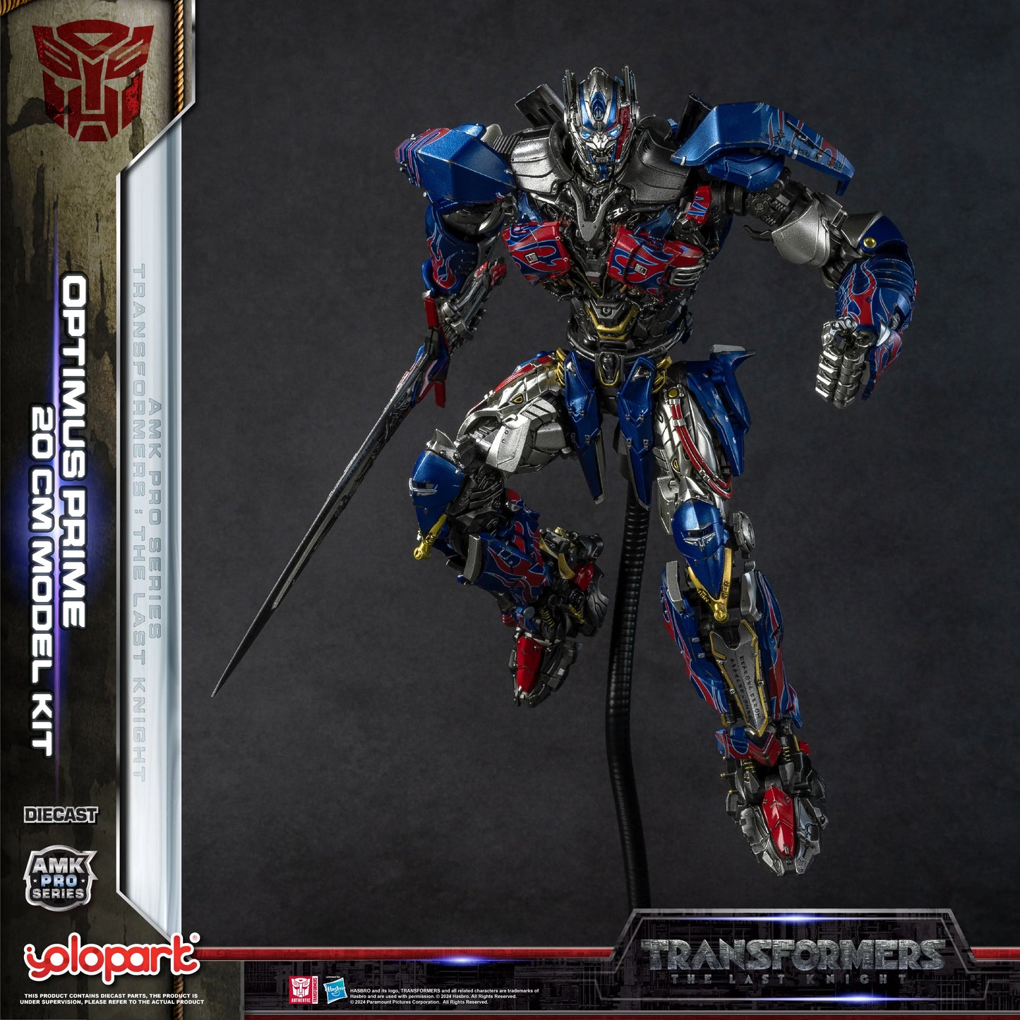 YOLOPARK Transformers Model – The Last Knight AMK PRO 20cm Optimus Prime Action Figure Toy for Boys & Men