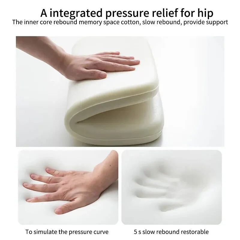 Ergonomic Memory Foam Seat Cushion – Hemorrhoid Relief & Support for Office, Students & Prolonged Sitting
