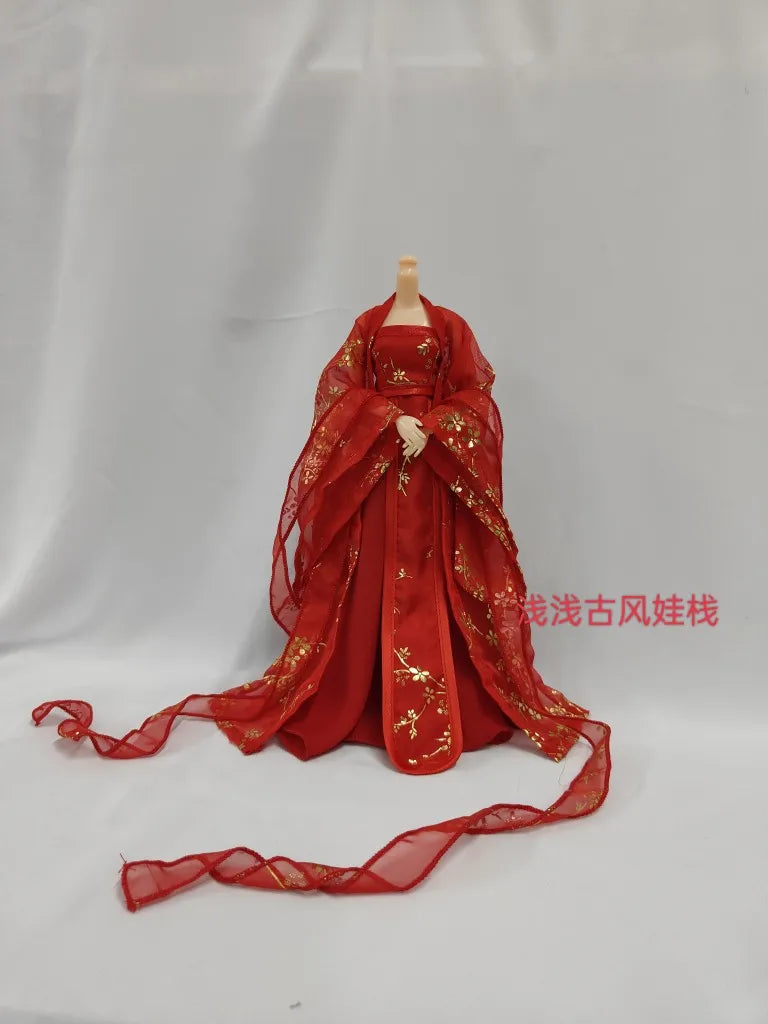 1/6 Scale Hanfu Fairy Princess Costume – Ancient Outfit for 12-Inch Female Action Figure Body