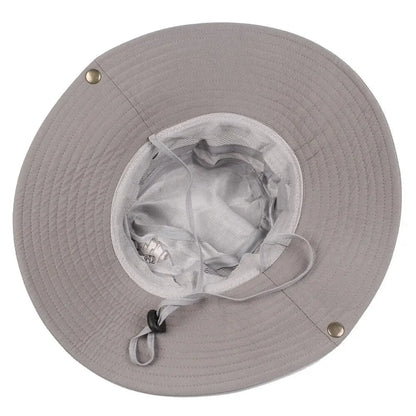 Summer Men’s Bucket Hat - Outdoor UV Protection Wide Brim Panama Safari Hat | Mesh Fisherman Hat for Beach, Hiking & Hunting