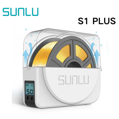 SUNLU S1+ 3D Filament Drying Box – Fila-Dryer Storage Holder for Dry Filament with Fast Heating
