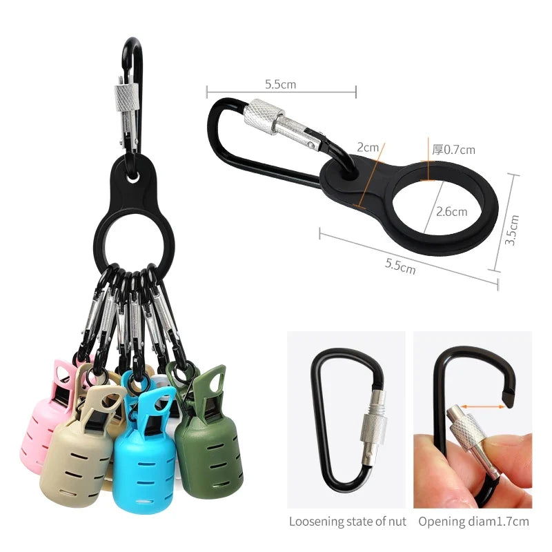 Squid Jig Bait Protector Kit - 6-Piece Octopus Egi Hook Covers with Carabiner