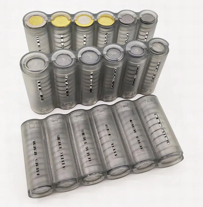 6-Slot Euro Coin Dispenser Wallet – Zipper Pocket Driver & Waiter’s Purse, Coin Sorter & Cash Collector