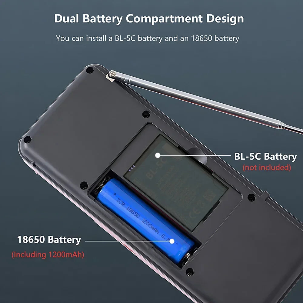 Portable Bluetooth FM Radio Speaker — Wireless Stereo with USB, TF Card & Rechargeable Battery