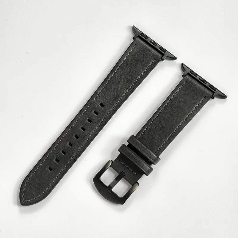 Leather Strap for Apple Watch – High-Quality Replacement Band for All Series 38-49mm