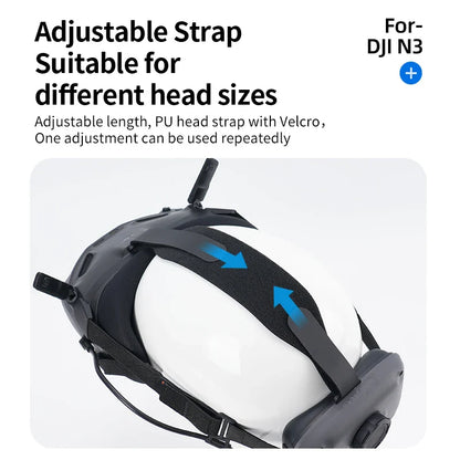 Hibloks Headband for DJI Neo & Avata 2 N3 – Protective, Pressure-Relief, Vertical Line Auxiliary Strap