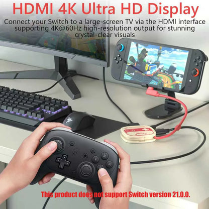 Switch 2 HDMI 4K@60Hz USB 3.0 100W PD – TV & Desktop Mode Adapter for Laptops, Tablets, Smartphones, Game Consoles