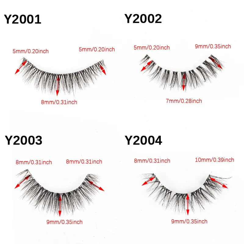 SHIDISHANGPIN 5/10 Pairs Cat Eye False Lashes – 3D Mink Half Lashes, Eyelash Extensions for Natural Makeup, Faux Cils Maquiagem