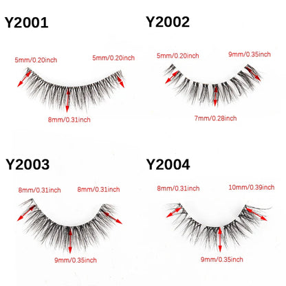 SHIDISHANGPIN 5/10 Pairs Cat Eye False Lashes – 3D Mink Half Lashes, Eyelash Extensions for Natural Makeup, Faux Cils Maquiagem