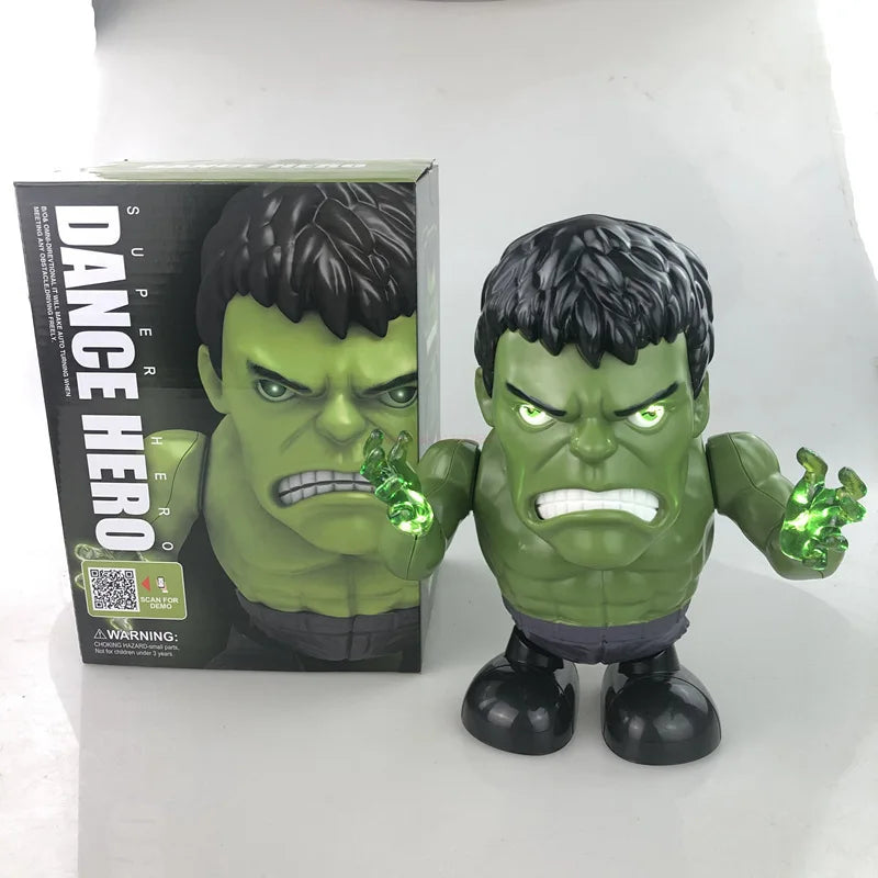 Marvel Iron Man Dance Action Figure – LED Light Singing Robot, Spiderman & Avengers Superhero Toy, Kid’s Christmas Gift