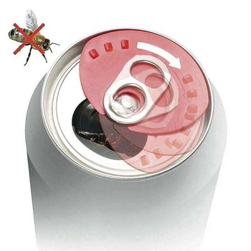 5Pcs Can Lid Sealer – Plastic Beverage Can Protector for Soda, Beer & Drink Bottles