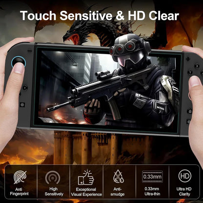 Tempered Glass Screen Protector for Nintendo Switch 2 — Includes Joystick Cap Accessories
