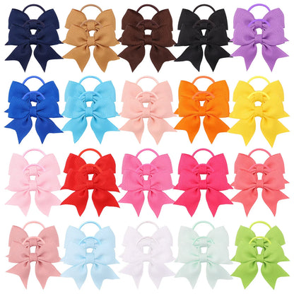 20/30/40pcs Babies Tiny 2-Inch Hair Bows Rubber Bands – Ponytail Holders for Baby Girls & Infants Hair Accessories