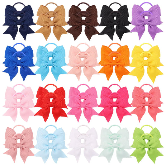 20/30/40pcs Babies Tiny 2-Inch Hair Bows Rubber Bands – Ponytail Holders for Baby Girls & Infants Hair Accessories