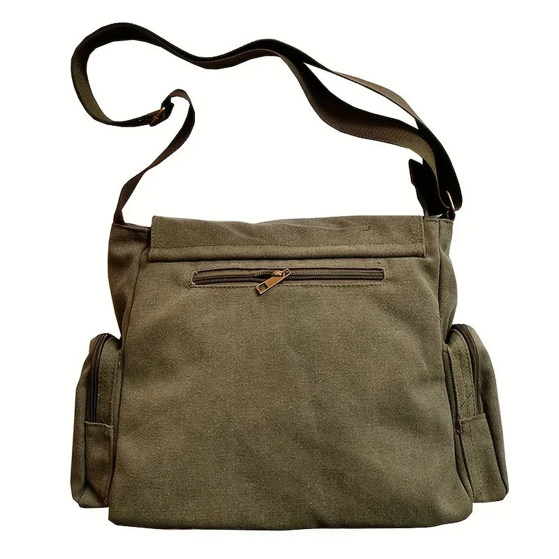Women’s Large Capacity Canvas Shoulder Bag – Cartoon Crossbody Messenger Tote Bag for Everyday Use