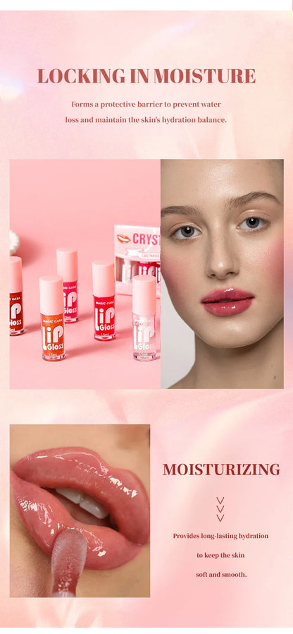 MAGIC CASA 6pcs Hydrating Jelly Lip Oil Set – Long-Lasting Moisturizing & Shimmering Liquid Lip Hydration