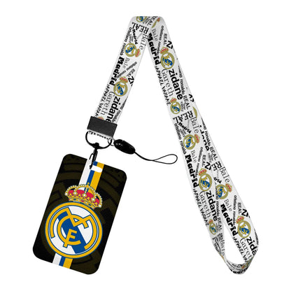 Spanish Football Neck Strap Lanyard – Cartoon Badge Holder ID Card for Kids, Students, Girls & Boys Gift