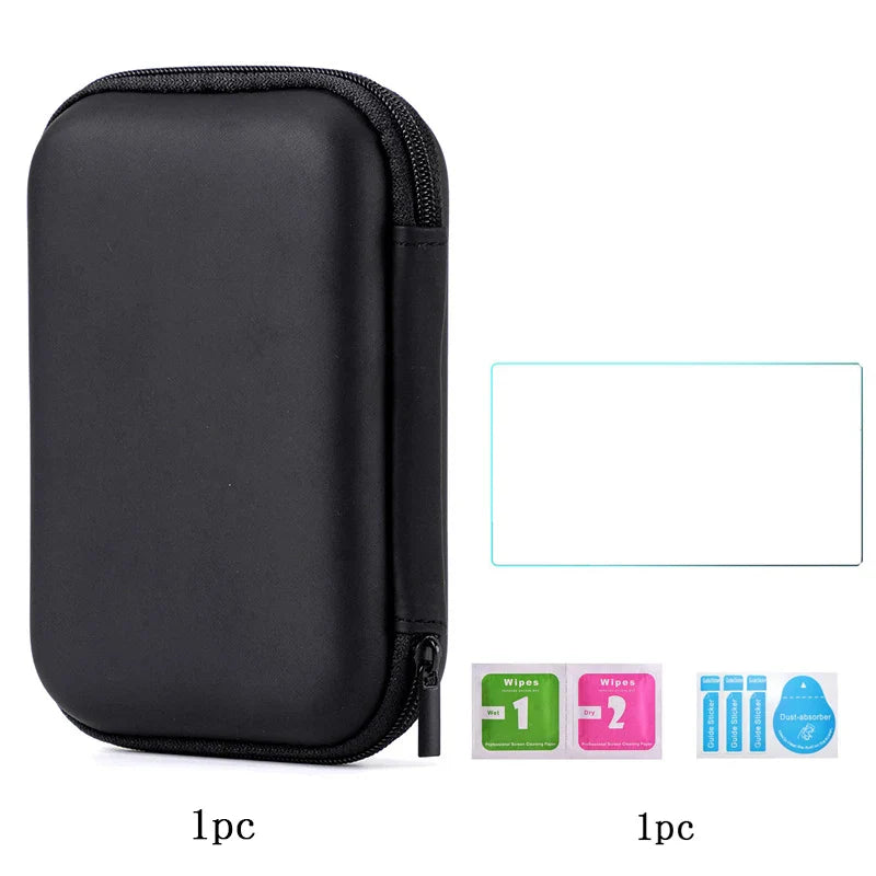 Trimui Smart Pro Hard Carrying Case with 9H Tempered Glass Screen Protector – Protective Bag for Handheld Game Console