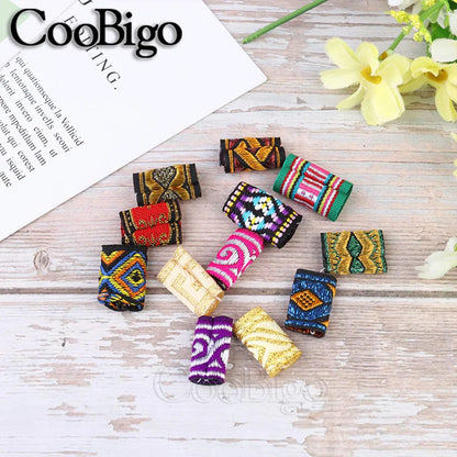 Braid Hair Rings & Tubes — Hip-Hop Dreadlock Beads, Embroidery Fabric Clips, Cuffs & Hair Decor DIY Craft Supplies by CooBigo