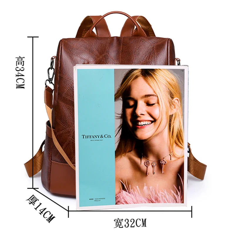 Women's Anti-Theft Backpack - Casual Daypack with Multi-Function Pockets for Travel and Outdoor Use