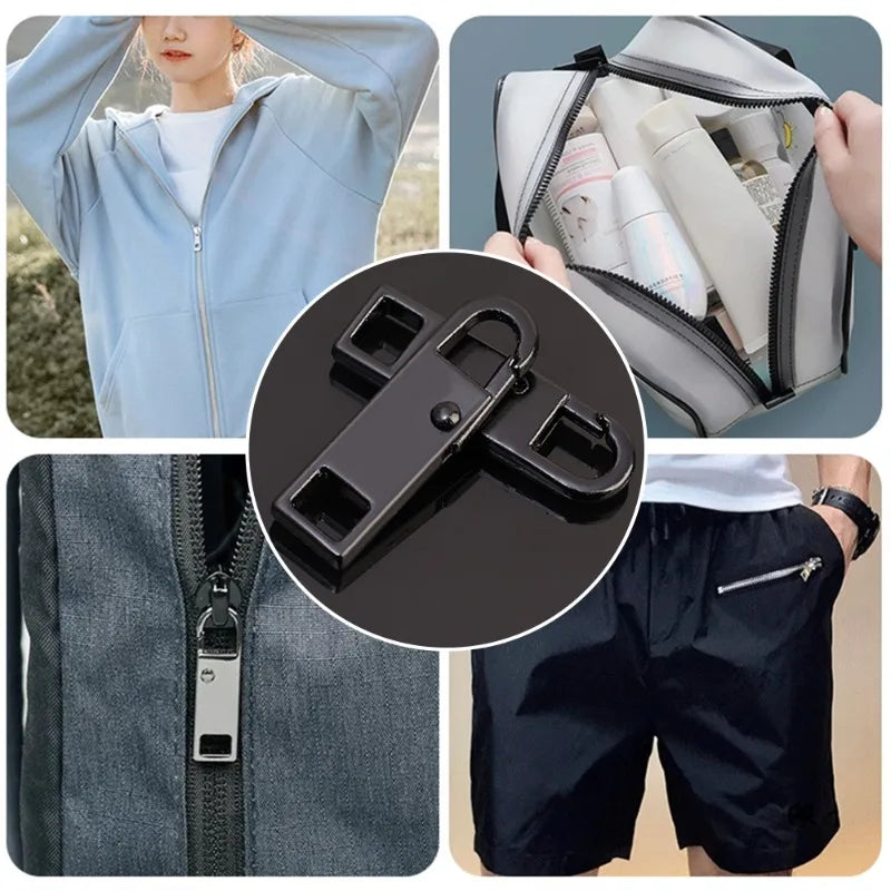 10/1PCS Universal Metal Zipper Pull Replacement — Instant Repair Kit for Luggage, Purses & Clothing Sliders