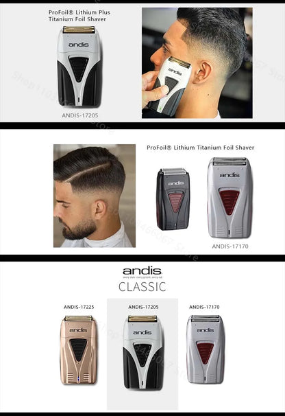 Andis Profoil Lithium Plus 17205 Electric Shaver – Barber Hair & Beard Razor for Men, Bald Shaving Machine