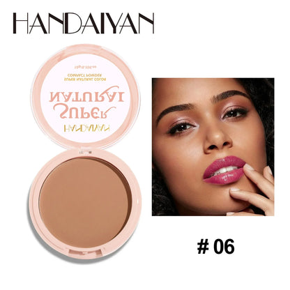 8-Color Matte Pressed Face Powder – 24H Oil Control, Full Coverage Waterproof Setting Foundation