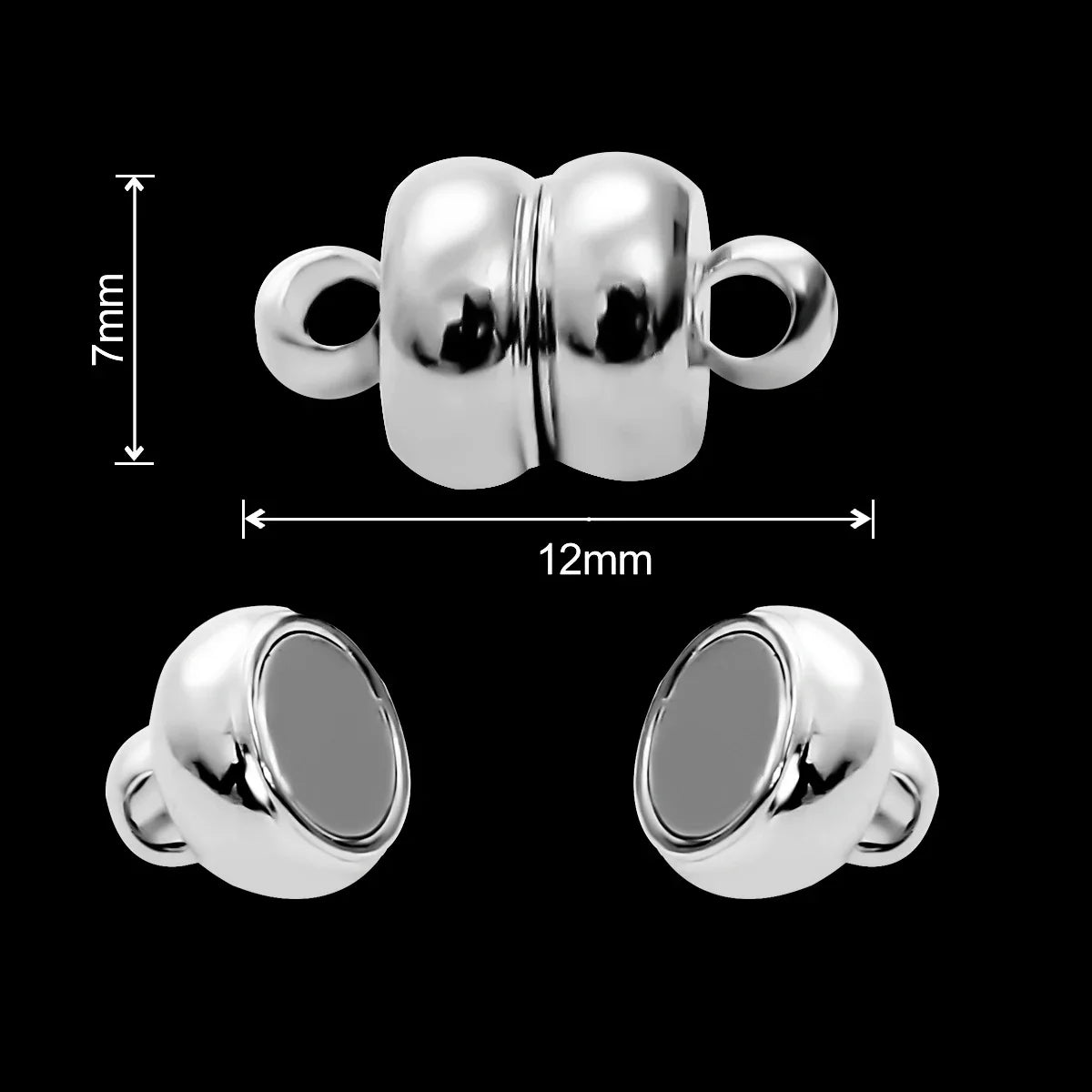 Magnetic Jewelry Clasps - Strong Buckle Connectors with Lobster Clasps for DIY Bracelets, Necklaces & Jewelry Making