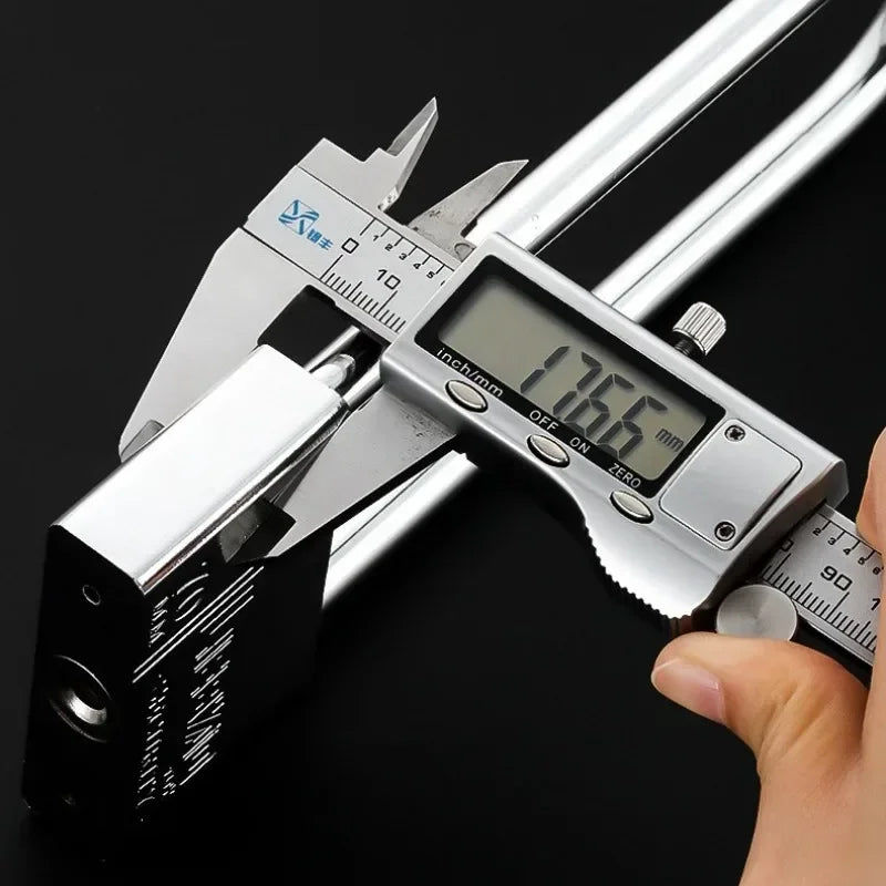 Long Shackle Chrome-Plated Square Iron Padlock – Security Lock for Cages, Lockers, and Boxes