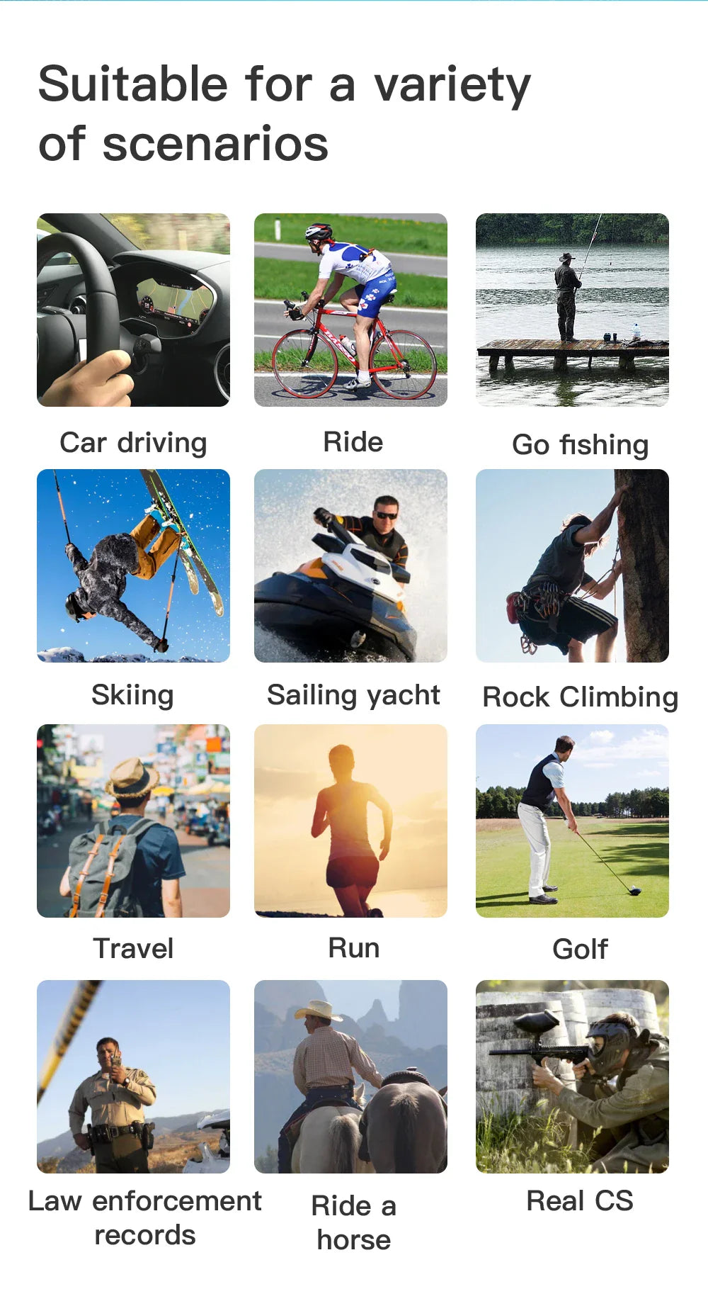 4K HD Smart Glasses Camera — Eyewear Camcorder for Driving, Cycling & Outdoor Video Recording