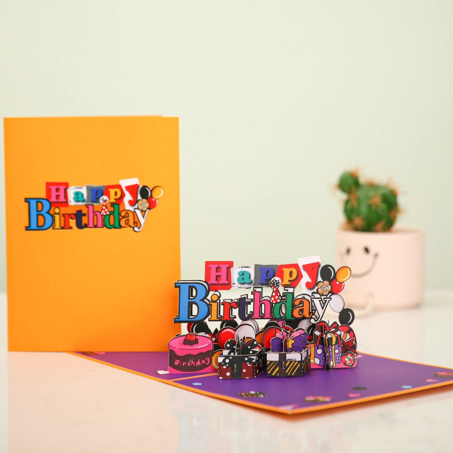 3D Pop Up Happy Birthday Card - Greeting Card Gift for Business, Kids, Wife, Husband, Baby Shower