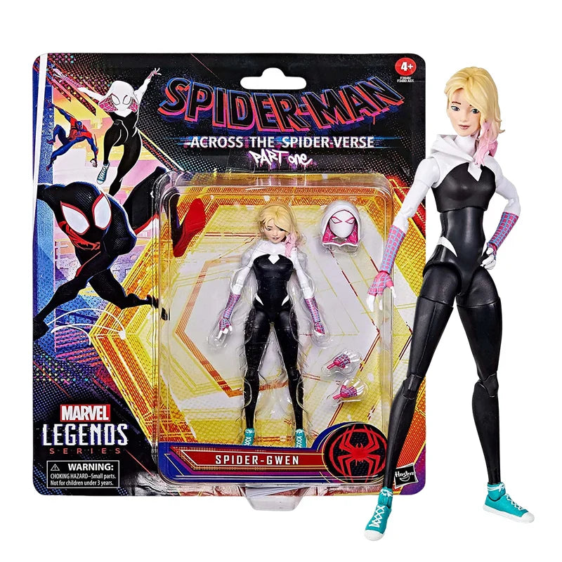 Hasbro Spider-Man 2099 Miguel O’Hara Action Figure — Legends Venom & Deadpool, Change Face Statue Model Doll Toy Gift for Kids