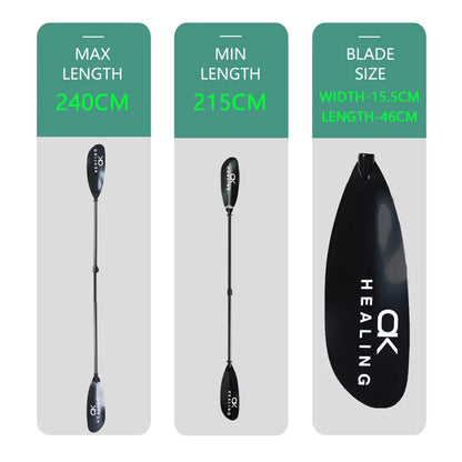 2-Section Kayak Paddle – Inflatable Stand Up Paddle with ABS Double Blade & Fiberglass Shaft