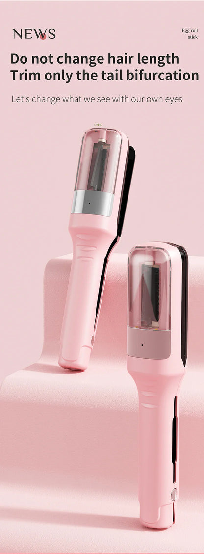 Cordless Hair Ends Trimmer – Professional Automatic Split End Remover for Dry, Damaged, Brittle Hair