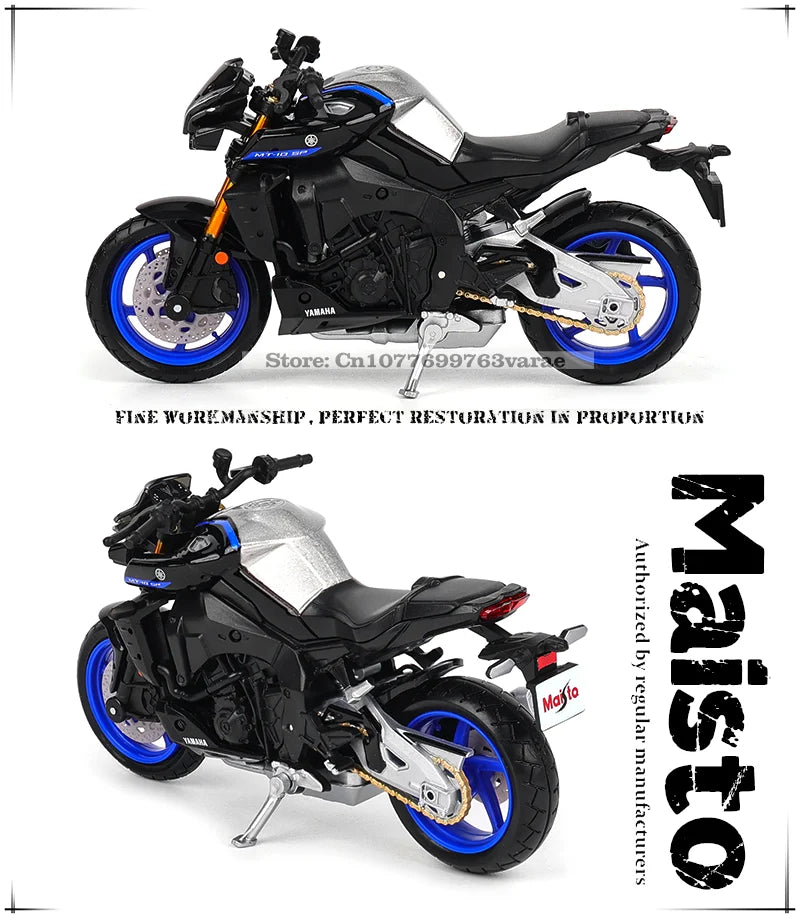 Maisto 1:18 Alloy Motorcycle Model – Yamaha MT-07/MT-10, Ducati, Kawasaki, KTM, Suzuki, BMW