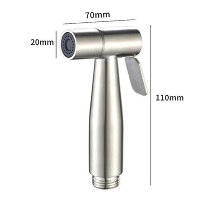 Handheld Stainless Steel Toilet Bidet Sprayer — Bathroom Hand Sprayer Shower Head with Self-Cleaning, No-Punch Installation