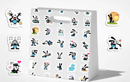 40pcs Graffiti Oswald the Lucky Rabbit Stickers – Cute Cartoon Decals for Luggage, Laptop & Skateboard